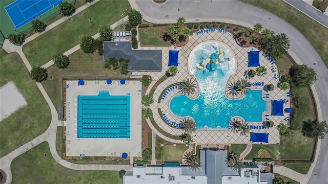 20537 Lace Cascade Rd, Land O Lakes, FL 34637 - bird's eye view of a pool