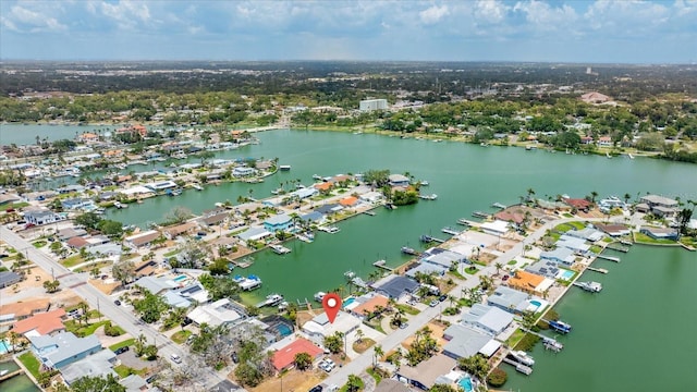 7889 3rd Ave S, Saint Petersburg, FL 33707 - aerial overview of property's location featuring a large body of water and nearby suburban area
