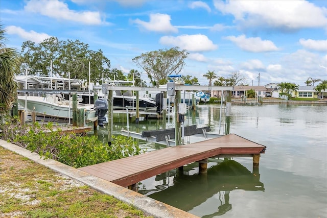 7889 3rd Ave S, Saint Petersburg, FL 33707 - dock with boat lift and a water view