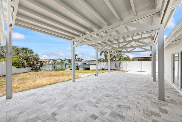 7889 3rd Ave S, Saint Petersburg, FL 33707 - view of patio with a water view