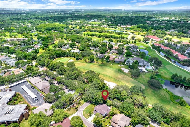 13902 Bardmoor Pl Unit B, Tampa, FL 33618 - aerial view of property and surrounding area featuring a nearby body of water, a golf course, and nearby suburban area