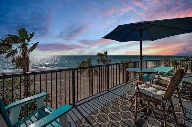 1600 Gulf Blvd Unit 212, Clearwater Beach, FL 33767 - balcony at dusk with a water view