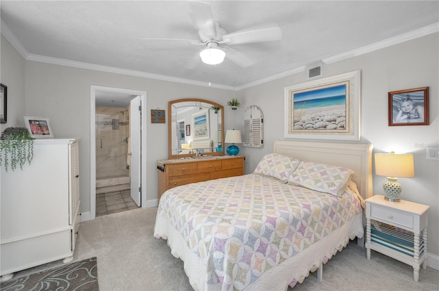 1600 Gulf Blvd Unit 212, Clearwater Beach, FL 33767 - bedroom featuring baseboards, ornamental molding, light carpet, and visible vents