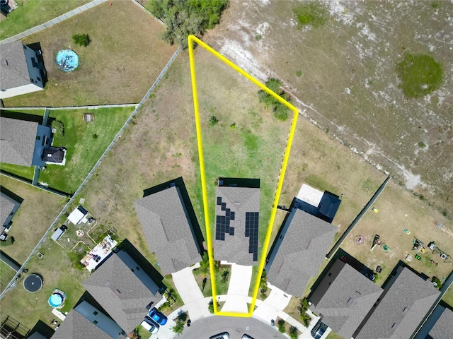 bird's eye view with a residential view