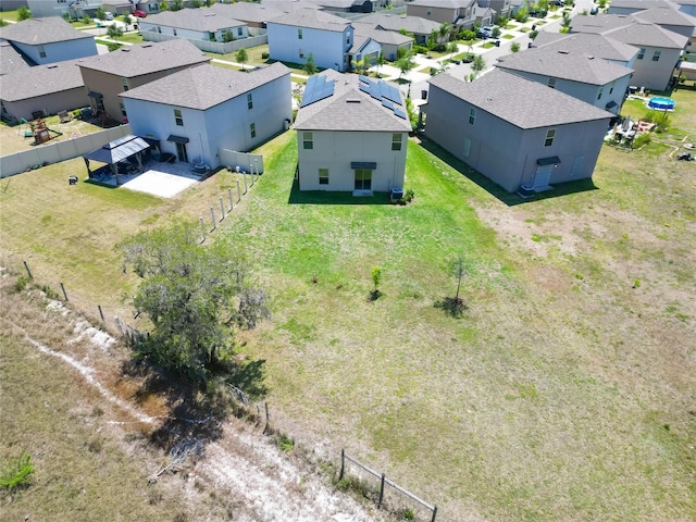 aerial view with a residential view