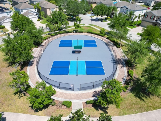 drone / aerial view with a residential view