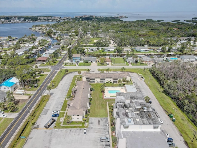 8440 Old Post Rd Unit 104, Port Richey, FL 34668 - aerial overview of property's location featuring a large body of water and a pool area