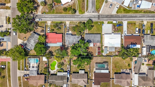 aerial view featuring a residential view