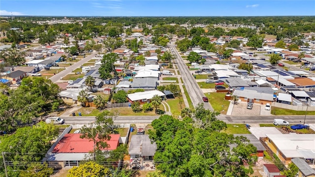 aerial view with a residential view