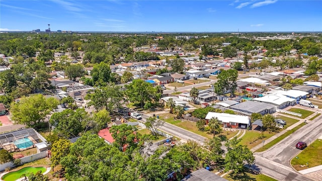 aerial view with a residential view