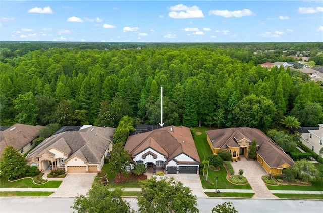 15045 Wind Whisper Dr, Odessa, FL 33556 - aerial perspective of suburban area featuring a forest