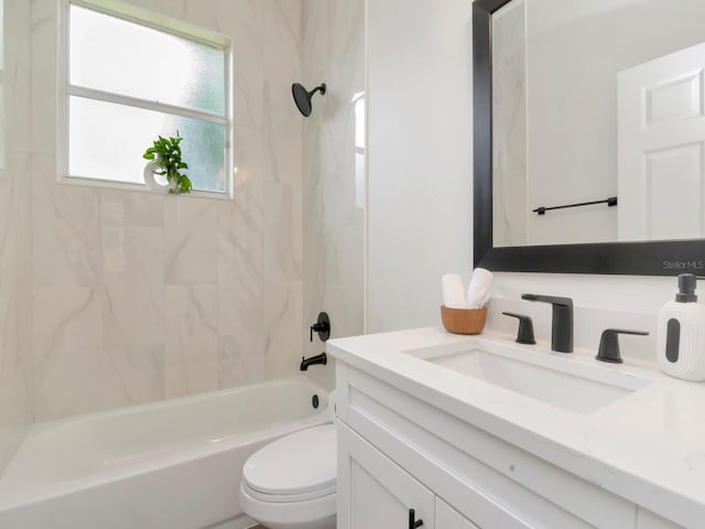 3728 Cypress Meadows Rd, Tampa, FL 33624 - bathroom with vanity, bathing tub / shower combination, and toilet
