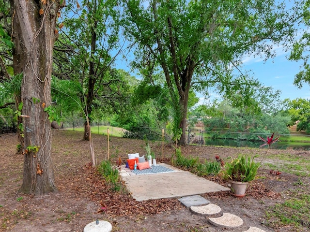 3728 Cypress Meadows Rd, Tampa, FL 33624 - view of yard with a patio and view of scattered trees