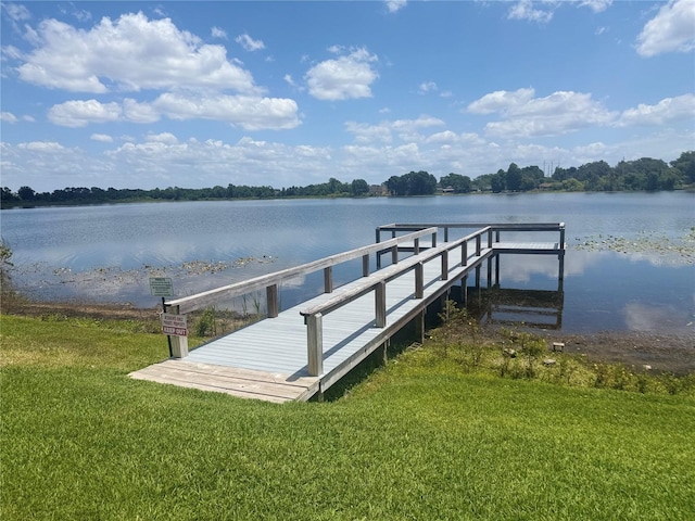 1550 11th St NE Unit G8, Winter Haven, FL 33881 - view of dock with a yard and a water view