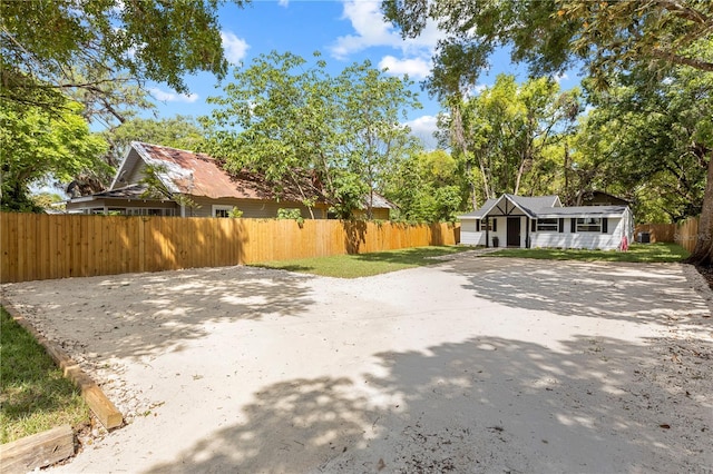 view of front of property with fence