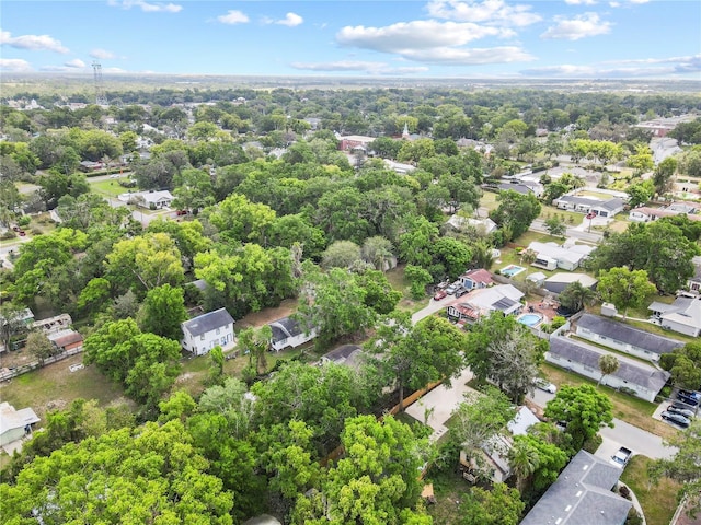 aerial view with a residential view
