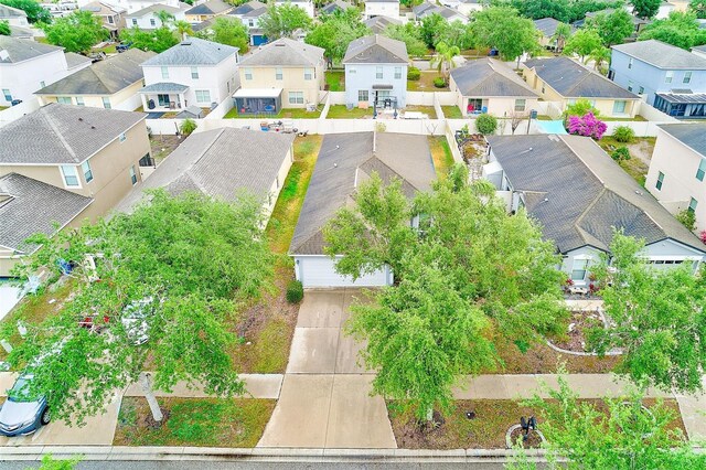15410 Quail Woods Pl, Ruskin, FL 33573 - bird's eye view with a residential view