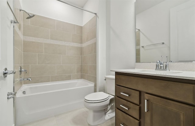 10317 Cross River Trl, Parrish, FL 34219 - full bathroom with vanity,  shower combination, and tile patterned flooring