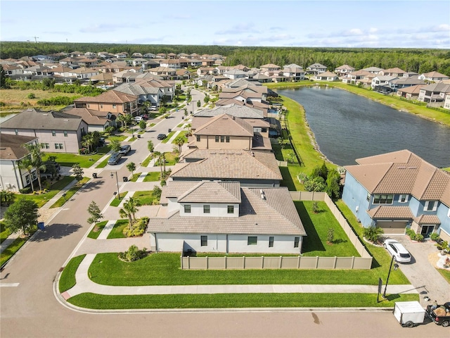 4365 Frontera Ln, Wesley Chapel, FL 33543 - bird's eye view with a water view and a residential view