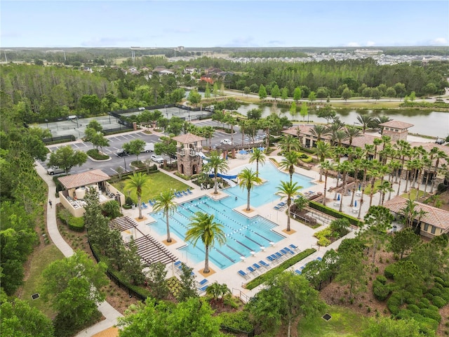 4365 Frontera Ln, Wesley Chapel, FL 33543 - bird's eye view featuring a water view