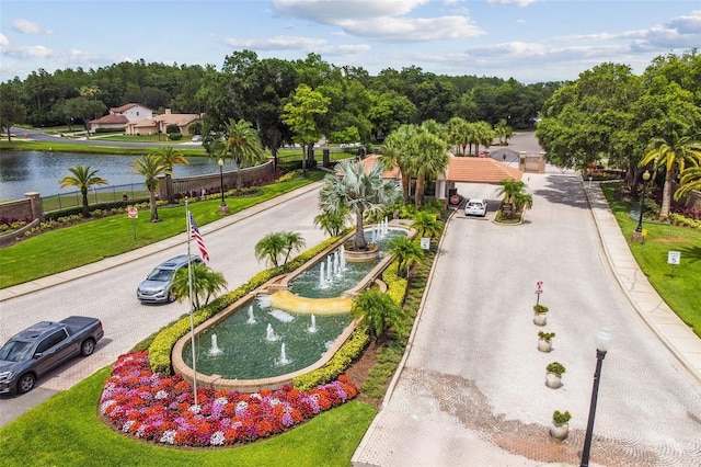 1084 Berkshire Ln, Tarpon Springs, FL 34688 - drone / aerial view of a nearby body of water and a pool