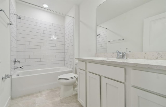 10414 Cross River Trl, Parrish, FL 34219 - bathroom with shower / bath combination, vanity, and tile patterned floors