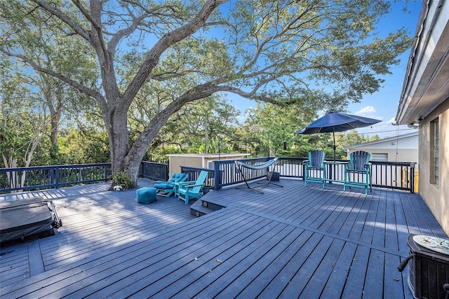 view of wooden terrace