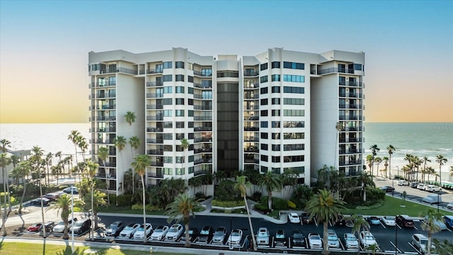 view of property with a water view