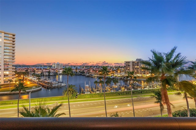 water view featuring a view of city