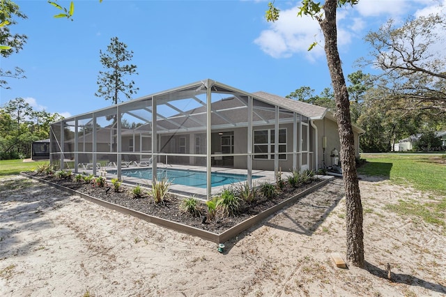 pool featuring a lanai