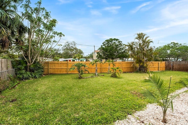 1886 San Mateo Dr, Dunedin, FL 34698 - view of yard with a fenced backyard