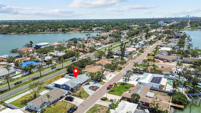 7919 Causeway Blvd S, Saint Petersburg, FL 33707 - aerial view of property's location with a large body of water and nearby suburban area