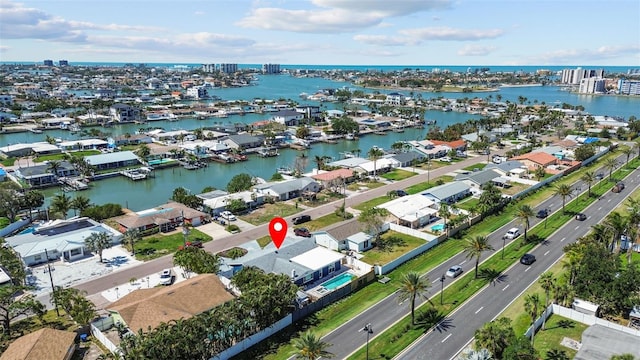 7919 Causeway Blvd S, Saint Petersburg, FL 33707 - aerial view of property's location with a large body of water and nearby suburban area
