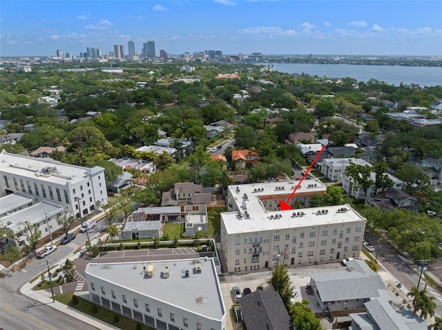 2117 W Dekle Ave Unit H1, Tampa, FL 33606 - bird's eye view featuring a water view and a view of city