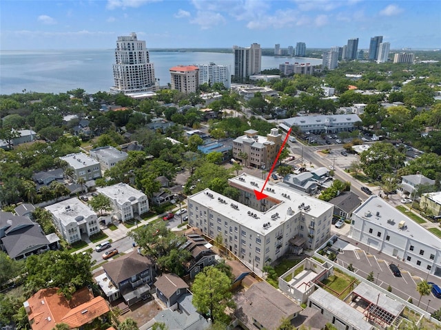 2117 W Dekle Ave Unit H1, Tampa, FL 33606 - aerial view with a water view and a city view