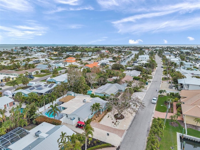drone / aerial view with a residential view