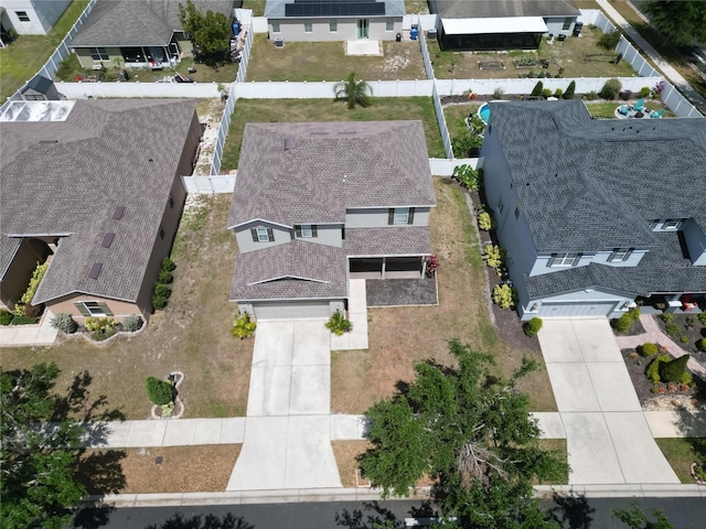 birds eye view of property featuring a residential view