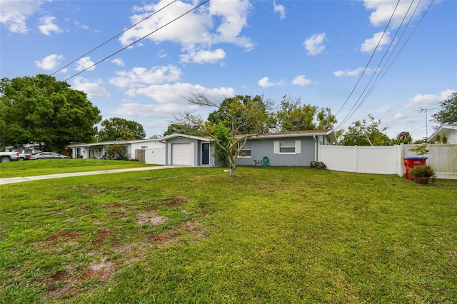 2401 Havana Dr, Clearwater, FL 33764 - ranch-style house featuring a front yard, fence, driveway, and stucco siding