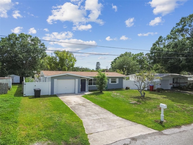 2401 Havana Dr, Clearwater, FL 33764 - ranch-style house with a front lawn, fence, and concrete driveway