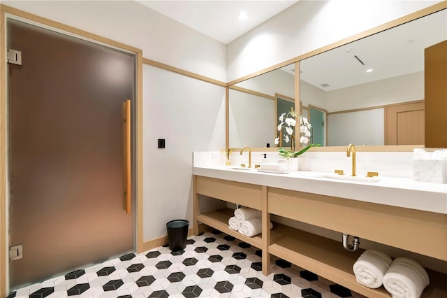 2912 W Santiago St Unit 1401, Tampa, FL 33629 - full bathroom featuring a sink, tile patterned flooring, and double vanity