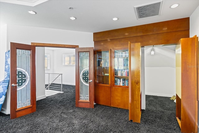 1058 Roundstone Pl, Palm Harbor, FL 34683 - corridor featuring carpet flooring, an upstairs landing, and recessed lighting