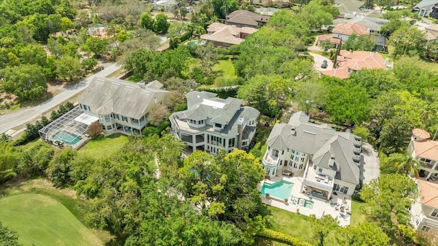 1058 Roundstone Pl, Palm Harbor, FL 34683 - aerial view of residential area featuring a pool