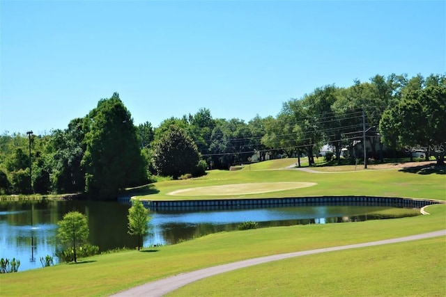 1657 Glengarry Dr, Palm Harbor, FL 34684 - view of community featuring a water view, a yard, and golf course view