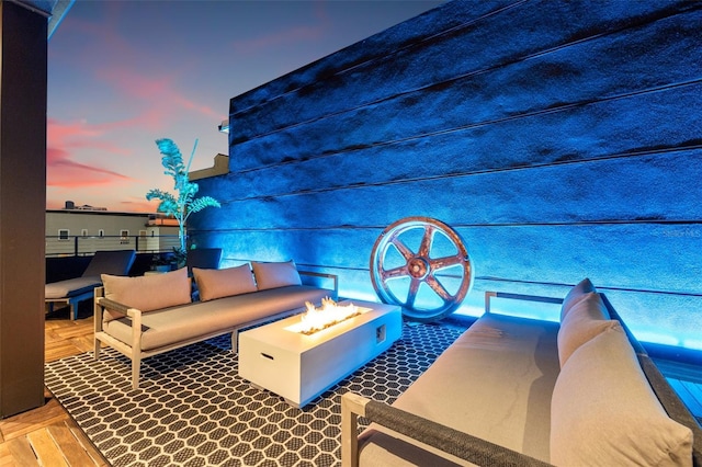 325 2nd St N, Saint Petersburg, FL 33701 - view of patio / terrace with an outdoor living space with a fire pit
