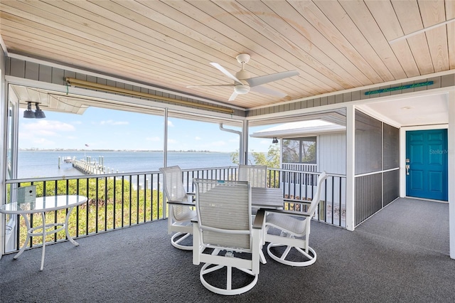 9048 Wharf Ave, Placida, FL 33946 - sunroom with a water view