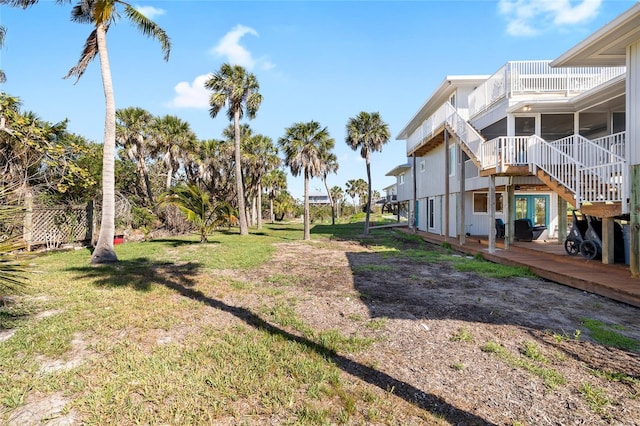 9048 Wharf Ave, Placida, FL 33946 - view of yard featuring a deck