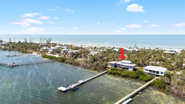 9048 Wharf Ave, Placida, FL 33946 - birds eye view of property featuring a water view