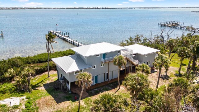 9048 Wharf Ave, Placida, FL 33946 - aerial view with a water view