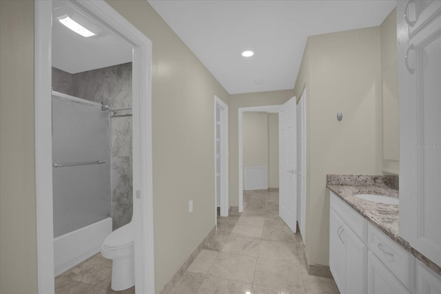 3506 Seaway Dr, New Port Richey, FL 34652 - full bathroom featuring toilet, vanity, and baseboards