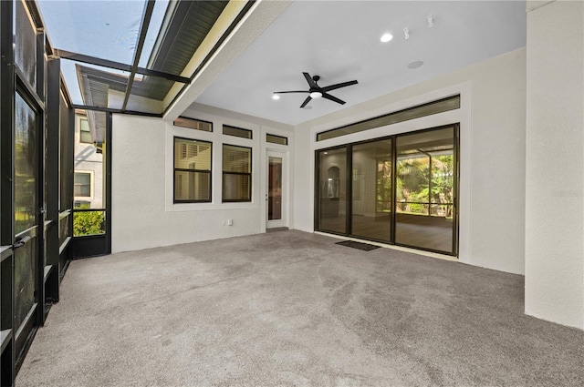 view of patio / terrace with ceiling fan